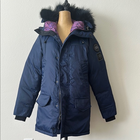 Canada Goose x Opening Ceremony XS men’s would fit women’s M Langford Parka Navy - Picture 2 of 16